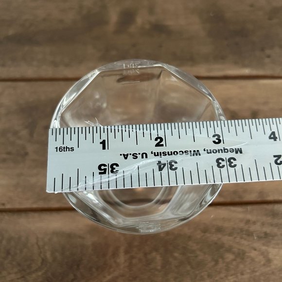 Stock Brandy Glass Set of 2 Octagon Old Fashion Rocks Embossed Glasses 20CL - Picture 9 of 9